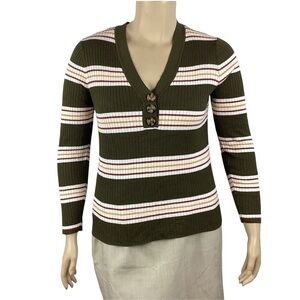 No Boundaries Sweater Juniors Size XXL (19) Multicolor Stripe Ribbed